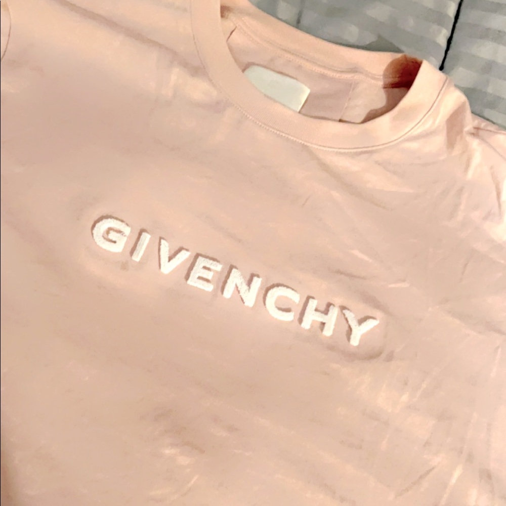 Givenchy cotton tee with logo bold printed on front and back